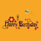 Joyeux anniversaire en fleurs éclatantes